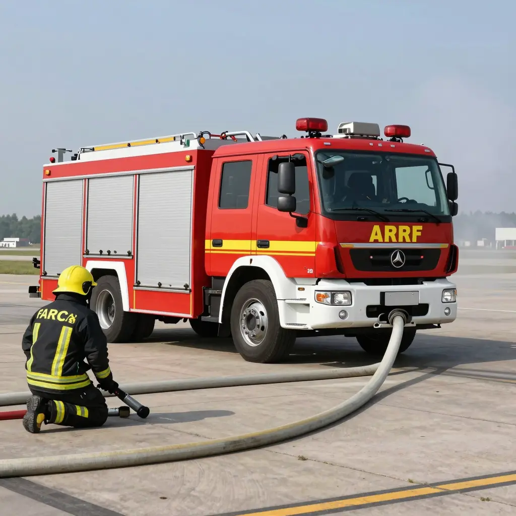 ARFF Fire Truck in Action