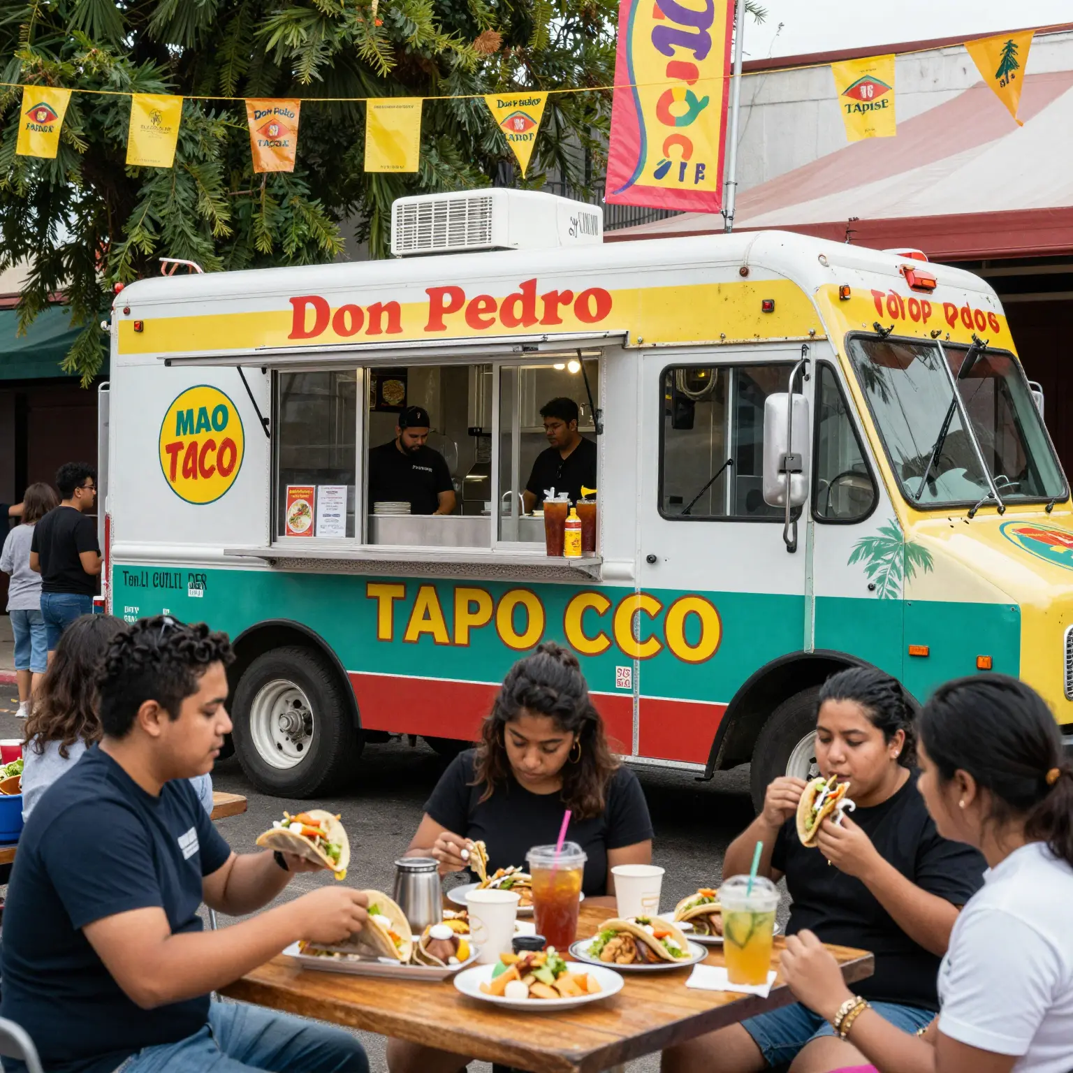 Don Pedro Taco Truck Scene