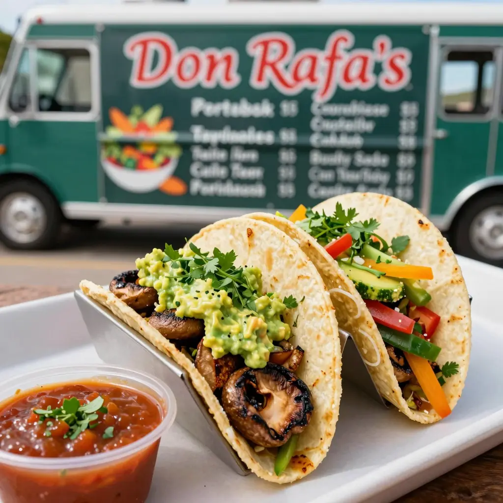 Vegetarian taco options from Don Rafa's menu