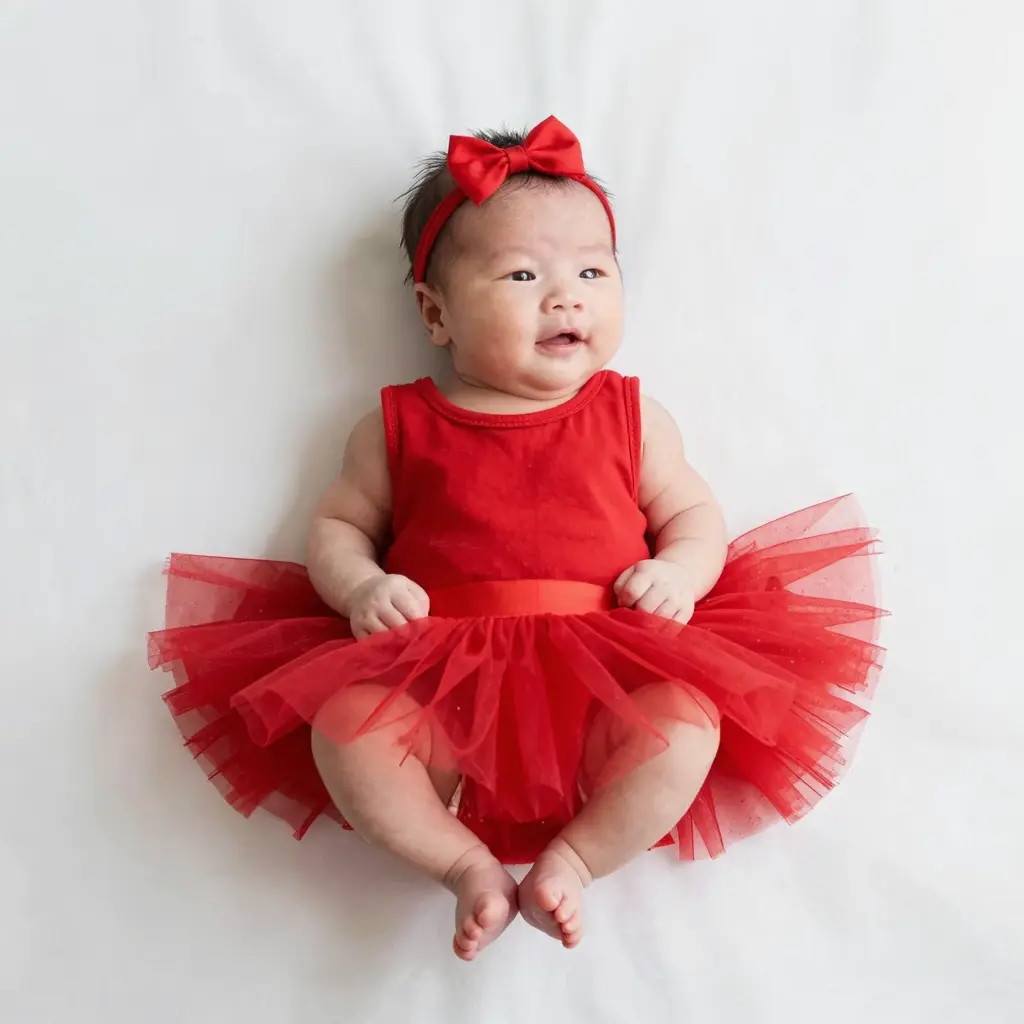 Newborn in a Red Tutu